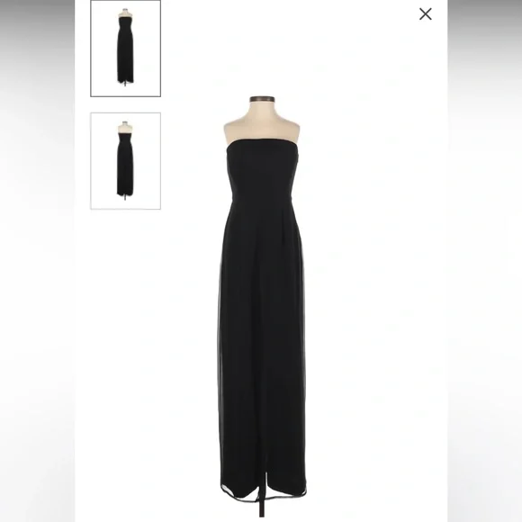 Halston Black Jumpsuit - Picture 2 of 8